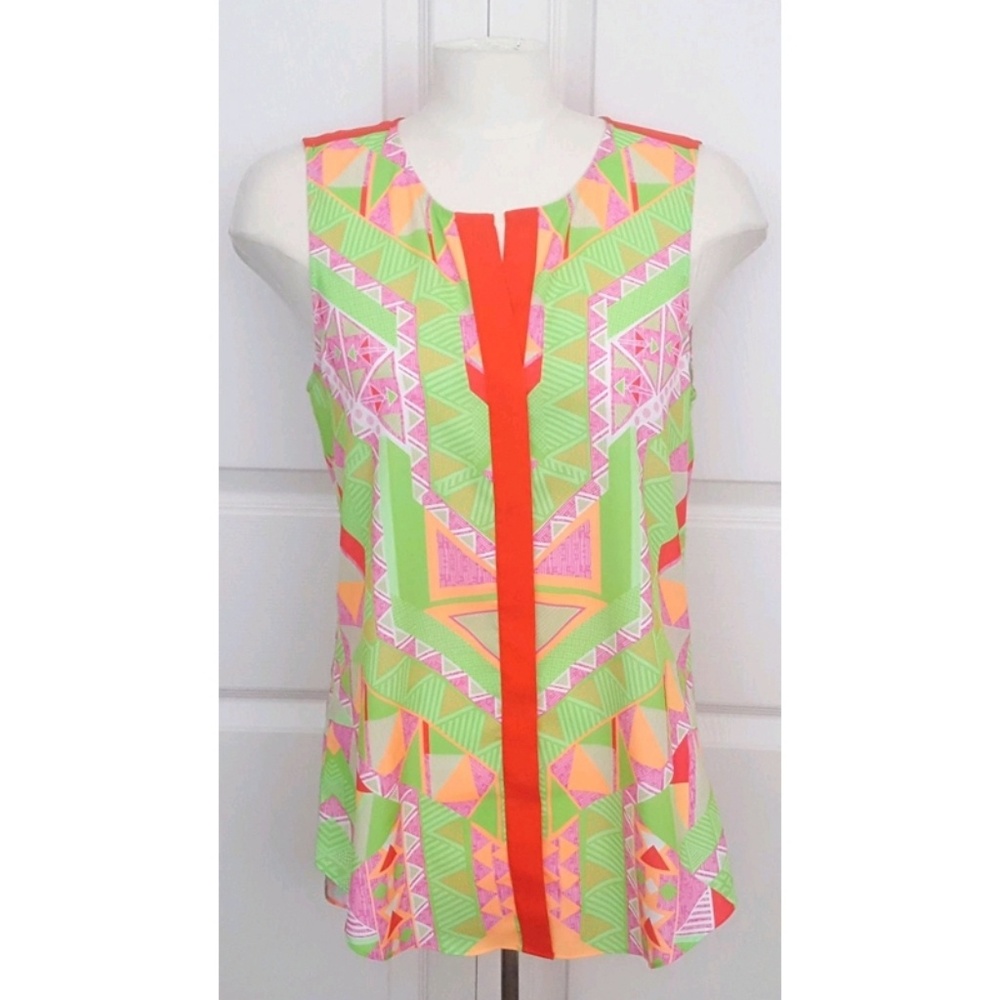 Hale Bob Neon Rich Sleeveless Tunic Top
